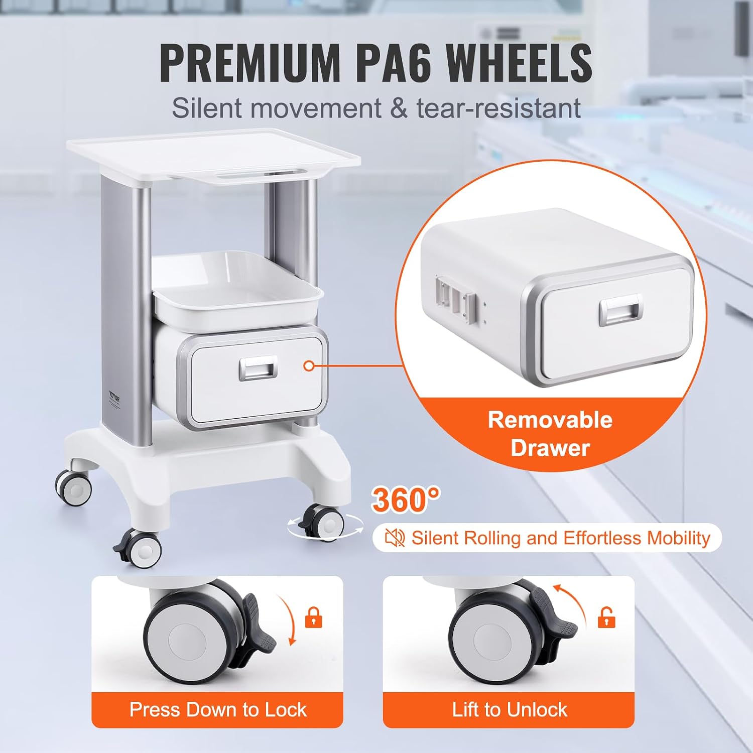 Medical Trolley Storage Cart w - Medical Lab Ultrasound recension och pris
