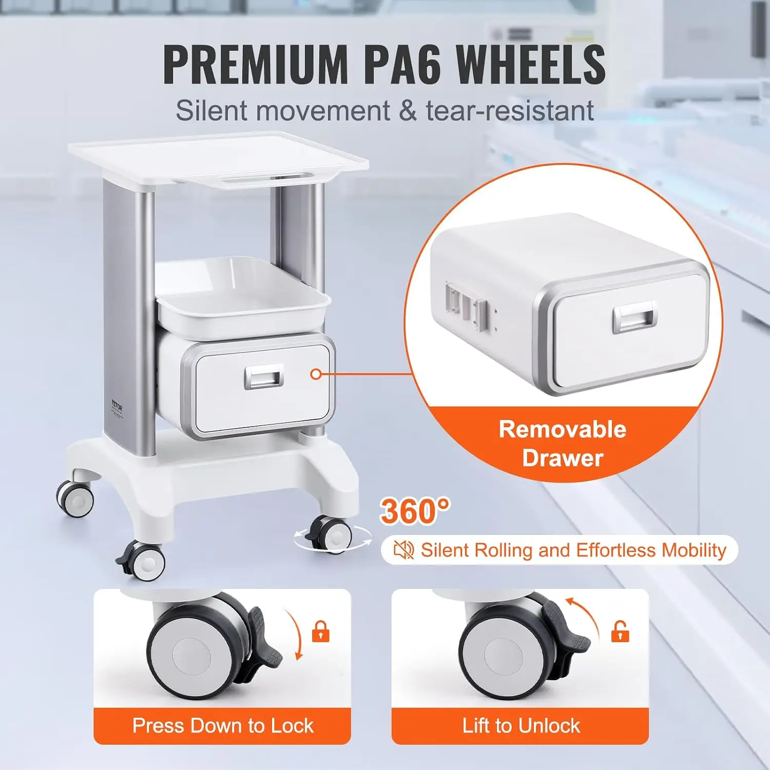 Medical Trolley Storage Cart w - Medical Lab Ultrasound recension och pris